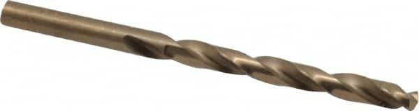 Hertel - 17/64" 135° Cobalt Jobber Drill - Oxide/Gold Finish, Right Hand Cut, Spiral Flute, Straight Shank, 4-1/8" OAL, Split Point - Americas Industrial Supply
