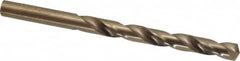 Hertel - 21/64" 135° Cobalt Jobber Drill - Oxide/Gold Finish, Right Hand Cut, Spiral Flute, Straight Shank, 4-5/8" OAL, Split Point - Americas Industrial Supply