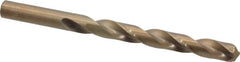 Hertel - 13/32" 135° Cobalt Jobber Drill - Oxide/Gold Finish, Right Hand Cut, Spiral Flute, Straight Shank, 5-1/4" OAL, Split Point - Americas Industrial Supply