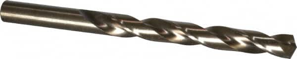 Hertel - 7/16" 135° Cobalt Jobber Drill - Oxide/Gold Finish, Right Hand Cut, Spiral Flute, Straight Shank, 5-1/2" OAL, Split Point - Americas Industrial Supply