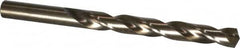Hertel - 7/16" 135° Cobalt Jobber Drill - Oxide/Gold Finish, Right Hand Cut, Spiral Flute, Straight Shank, 5-1/2" OAL, Split Point - Americas Industrial Supply