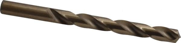 Hertel - 29/64" 135° Cobalt Jobber Drill - Oxide/Gold Finish, Right Hand Cut, Spiral Flute, Straight Shank, 5-5/8" OAL, Split Point - Americas Industrial Supply