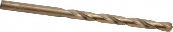 Hertel - #1 135° Cobalt Jobber Drill - Oxide/Gold Finish, Right Hand Cut, Spiral Flute, Straight Shank, 3-7/8" OAL, Split Point - Americas Industrial Supply