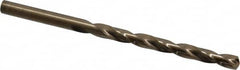 Hertel - #3 135° Cobalt Jobber Drill - Oxide/Gold Finish, Right Hand Cut, Spiral Flute, Straight Shank, 3-3/4" OAL, Split Point - Americas Industrial Supply