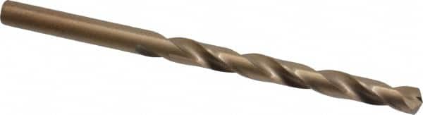 Hertel - Letter A 135° Cobalt Jobber Drill - Oxide/Gold Finish, Right Hand Cut, Spiral Flute, Straight Shank, 3-7/8" OAL, Split Point - Americas Industrial Supply
