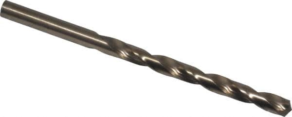 Hertel - Letter C 135° Cobalt Jobber Drill - Oxide/Gold Finish, Right Hand Cut, Spiral Flute, Straight Shank, 4" OAL, Split Point - Americas Industrial Supply