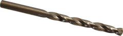 Hertel - Letter H 135° Cobalt Jobber Drill - Oxide/Gold Finish, Right Hand Cut, Spiral Flute, Straight Shank, 4-1/8" OAL, Split Point - Americas Industrial Supply