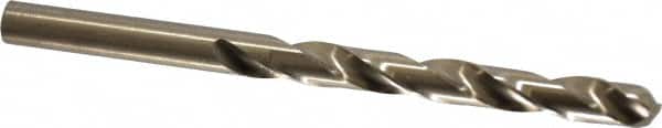 Hertel - Letter N 135° Cobalt Jobber Drill - Oxide/Gold Finish, Right Hand Cut, Spiral Flute, Straight Shank, 4-3/8" OAL, Split Point - Americas Industrial Supply