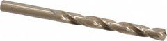 Hertel - Letter R 135° Cobalt Jobber Drill - Oxide/Gold Finish, Right Hand Cut, Spiral Flute, Straight Shank, 4-3/4" OAL, Split Point - Americas Industrial Supply