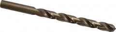 Hertel - Letter S 135° Cobalt Jobber Drill - Oxide/Gold Finish, Right Hand Cut, Spiral Flute, Straight Shank, 4-7/8" OAL, Split Point - Americas Industrial Supply