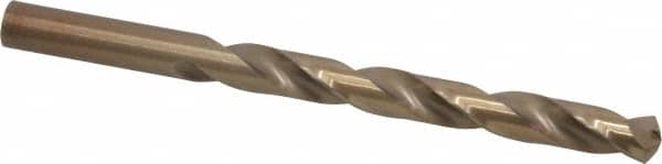 Hertel - Letter W 135° Cobalt Jobber Drill - Oxide/Gold Finish, Right Hand Cut, Spiral Flute, Straight Shank, 5-1/8" OAL, Split Point - Americas Industrial Supply