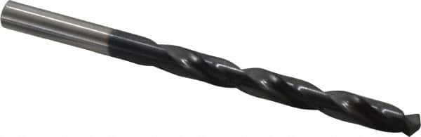 Hertel - 19/64" 135° Cobalt Jobber Drill - TiAlN Finish, Right Hand Cut, Spiral Flute, Straight Shank, 4-3/8" OAL, Split Point - Americas Industrial Supply