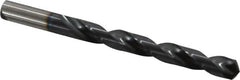 Hertel - 29/64" 135° Cobalt Jobber Drill - TiAlN Finish, Right Hand Cut, Spiral Flute, Straight Shank, 5-5/8" OAL, Split Point - Americas Industrial Supply