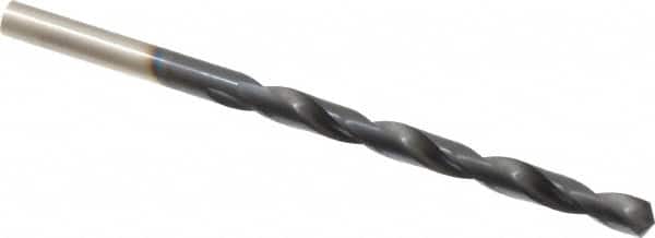 Hertel - #5 135° Cobalt Jobber Drill - TiAlN Finish, Right Hand Cut, Spiral Flute, Straight Shank, 3-3/4" OAL, Split Point - Americas Industrial Supply