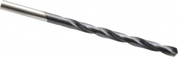 Hertel - #7 135° Cobalt Jobber Drill - TiAlN Finish, Right Hand Cut, Spiral Flute, Straight Shank, 3-5/8" OAL, Split Point - Americas Industrial Supply