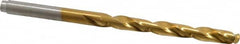 Hertel - 7/32" 135° Cobalt Jobber Drill - TiN Finish, Right Hand Cut, Spiral Flute, Straight Shank, 3-3/4" OAL, Split Point - Americas Industrial Supply