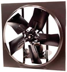 Fantech - 36" Blade, Belt Drive, 1-1/2 hp, 16,160 CFM, Totally Enclosed Exhaust Fan - 40" Opening Height x 40" Opening Width, 16" Deep, 8" Projection, 120/208 to 230 Volt, 1 Speed, Single Phase - Americas Industrial Supply