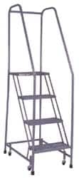 Cotterman - 70" 4 Step Ladder - 350 Lb Capacity, 40" Platform Height, 20" Base Width x 31" Depth, Grip Strut - Americas Industrial Supply