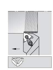 Kennametal - External Thread, Right Hand Cut, 1" Shank Width x 1" Shank Height Indexable Threading Toolholder - 6" OAL, LT 22ER Insert Compatibility, LSS Toolholder, Series LT Threading - Americas Industrial Supply