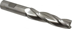 Made in USA - 1° Taper Angle per Side, 3/4" Small End Diam, 3-1/4" LOC, High Speed Steel 3 Flute Tapered Square End Mill - 5-3/4" OAL, 3/4" Shank Diam, Spiral Flute - Americas Industrial Supply