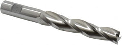 Made in USA - 1° Taper Angle per Side, 3/4" Small End Diam, 4-1/4" LOC, High Speed Steel 3 Flute Tapered Square End Mill - 6-3/4" OAL, 3/4" Shank Diam - Americas Industrial Supply