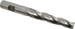 Made in USA - 1.5° Taper Angle per Side, 1/2" Small End Diam, 3-1/4" LOC, High Speed Steel 3 Flute Tapered Square End Mill - 5-1/2" OAL, 5/8" Shank Diam, Spiral Flute - Americas Industrial Supply