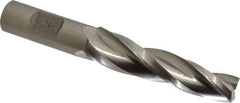 Made in USA - 2° Taper Angle per Side, 5/8" Small End Diam, 3-1/4" LOC, High Speed Steel 3 Flute Tapered Square End Mill - 5-1/2" OAL, 3/4" Shank Diam, Spiral Flute - Americas Industrial Supply