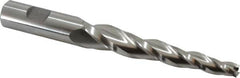 Made in USA - 3° Taper Angle per Side, 3/8" Small End Diam, 4" LOC, High Speed Steel 3 Flute Tapered Square End Mill - 6-1/2" OAL, 3/4" Shank Diam, Spiral Flute - Americas Industrial Supply