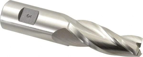 Made in USA - 3° Taper Angle per Side, 3/4" Small End Diam, 2-1/4" LOC, High Speed Steel 3 Flute Tapered Square End Mill - 4-3/4" OAL, 1" Shank Diam, Spiral Flute - Americas Industrial Supply