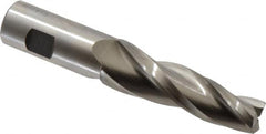 Made in USA - 3° Taper Angle per Side, 3/4" Small End Diam, 3-1/4" LOC, High Speed Steel 3 Flute Tapered Square End Mill - 5-3/4" OAL, 1" Shank Diam, Spiral Flute - Americas Industrial Supply