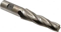 Made in USA - 3° Taper Angle per Side, 3/4" Small End Diam, 4" LOC, High Speed Steel 4 Flute Tapered Square End Mill - 6-1/2" OAL, 1" Shank Diam, Spiral Flute - Americas Industrial Supply