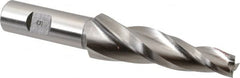 Made in USA - 5° Taper Angle per Side, 1/2" Small End Diam, 3-1/4" LOC, High Speed Steel 3 Flute Tapered Square End Mill - 5-3/4" OAL, 1" Shank Diam, Spiral Flute - Americas Industrial Supply