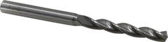 Kennametal - #1 130° Solid Carbide Jobber Drill - Bright Finish, Right Hand Cut, Spiral Flute, Straight Shank, 3.23" OAL, Standard Point - Americas Industrial Supply