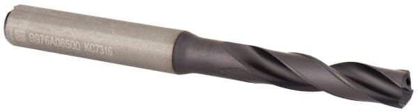 Kennametal - 6.5mm 140° Spiral Flute Solid Carbide Screw Machine Drill Bit - Americas Industrial Supply