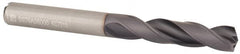 Kennametal - 8mm 140° Spiral Flute Solid Carbide Screw Machine Drill Bit - Multilayer TiAlN Finish, Right Hand Cut, 41mm Flute Length, 79mm OAL, Standard Point, Straight Shank, Through Coolant - Americas Industrial Supply