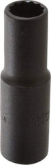 Proto - 3/8", 3/8" Drive, Deep Hand Socket - 12 Points, 2-1/8" OAL, Alloy Steel, Black Finish - Americas Industrial Supply