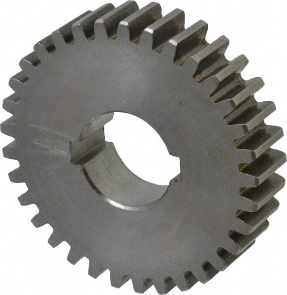 Browning - 16 Pitch, 2-1/16" Pitch Diam, 2.18" OD, 33 Tooth Change Gear - 1/2" Face Width, 3/4" Bore Diam, 14.5° Pressure Angle, Steel - Americas Industrial Supply