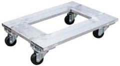Vestil - 900 Lb Capacity Aluminum Flush Open Frame Dolly - 30" Long x 21" Wide x 5-1/4" High, 3" Wheels - Americas Industrial Supply