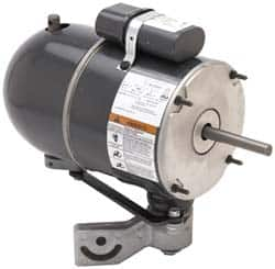 US Motors - 1/4 hp, TEAO Enclosure, Auto Thermal Protection, 1,075 RPM, 115 Volt, 60 Hz, Single Phase Permanent Split Capacitor (PSC) Motor - Size 48YZ Frame, Yoke Mount, 2 Speed, Ball Bearings, 4.40 Full Load Amps, B Class Insulation, CCW Lead End - Americas Industrial Supply