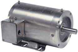 US Motors - 2 hp, TEFC Enclosure, No Thermal Protection, 1,725 RPM, 208-230/460 Volt, 60 Hz, Three Phase Energy Efficient Motor - Size 56HC Frame, C-Face/Base Mount, 1 Speed, Ball Bearings, 7.0-7.0/3.5 Full Load Amps, F Class Insulation, Reversible - Americas Industrial Supply