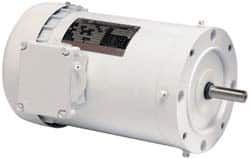 US Motors - 5 hp, TEFC Enclosure, No Thermal Protection, 1,755 RPM, 208-230/460 Volt, 60 Hz, Three Phase Energy Efficient Motor - Size 184 Frame, C-Face Mount, 1 Speed, Ball Bearings, 14-12.6/6.3 Full Load Amps, F Class Insulation, Reversible - Americas Industrial Supply