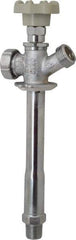 B&K Mueller - 1/2" Pipe, 6" Long Shank, Chrome Plated Brass Antisiphon Frostfree Sillcock - Handwheel Handle, Male & Solder End Connections, 125 psi WOG Rating - Americas Industrial Supply