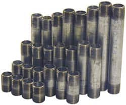 B&K Mueller - 60 Piece, 1-1/2" Pipe, Galvanized Pipe Nipple Set - Schedule 40, (6) Close, (6) 2, (6) 2-1/2, (6) 3, (6) 3-1/2, (6) 4, (6) 4-1/2, (6) 5, (6) 5-1/2, (6) 6 - Americas Industrial Supply