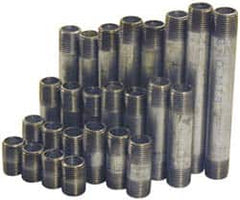 B&K Mueller - 60 Piece, 1-1/4" Pipe, Galvanized Pipe Nipple Set - Schedule 40, (6) Close, (6) 2, (6) 2-1/2, (6) 3, (6) 3-1/2, (6) 4, (6) 4-1/2, (6) 5, (6) 5-1/2, (6) 6 - Americas Industrial Supply
