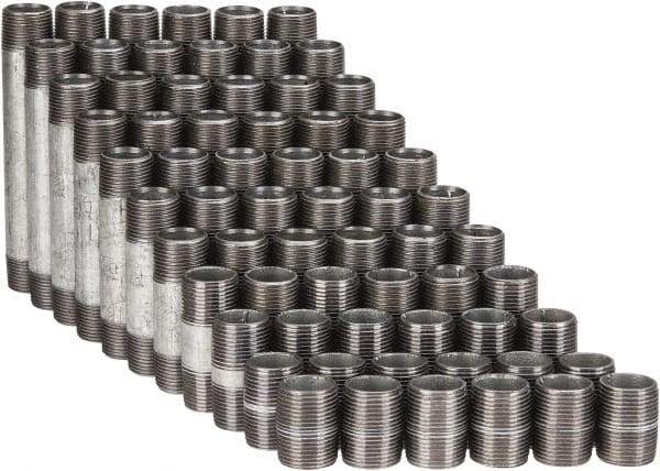 B&K Mueller - 66 Piece, 3/4" Pipe, Galvanized Pipe Nipple Set - Schedule 40, (6) Close, (6) 1-1/2, (6) 2, (6) 2-1/2, (6) 3, (6) 3-1/2, (6) 4, (6) 4-1/2, (6) 5, (6) 5-1/2, (6) 6 - Americas Industrial Supply