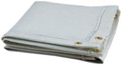 Steiner - 10' High x 10' Wide x 0.08" Thick Uncoated Fiberglass Welding Blanket - White, Grommet - Americas Industrial Supply