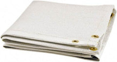 Steiner - 6' High x 6' Wide x 0.08" Thick Uncoated Fiberglass Welding Blanket - White, Grommet - Americas Industrial Supply
