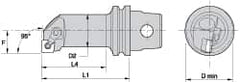 Kennametal - Left Hand Cut, 32mm Min Bore Diam, Size KM32 Steel Modular Boring Cutting Unit Head - 2.2835" Max Bore Depth, Through Coolant, Compatible with CN.. - Americas Industrial Supply