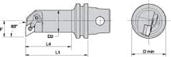 Kennametal - Right Hand Cut, 32mm Min Bore Diam, Size KM32 Steel Modular Boring Cutting Unit Head - 2.9528" Max Bore Depth, Through Coolant, Compatible with DN.. - Americas Industrial Supply