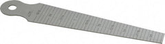 SPI - 5/8 to 1-3/16 Inch Measurement, 1 Leaf Taper Gage - 6 Inch Long, 1/64 Inch Graduation - Americas Industrial Supply